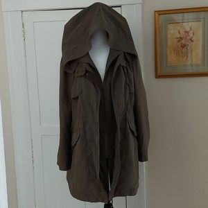 Army green trench coat